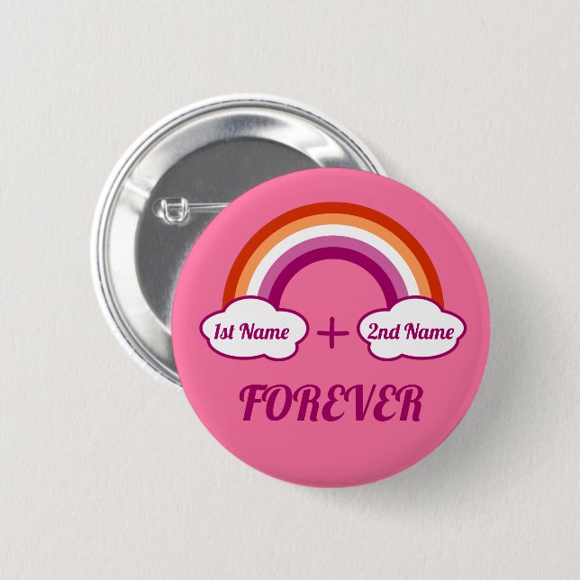 Lesbisches Stolz-Design /ein paar Button (Vorne & Hinten)