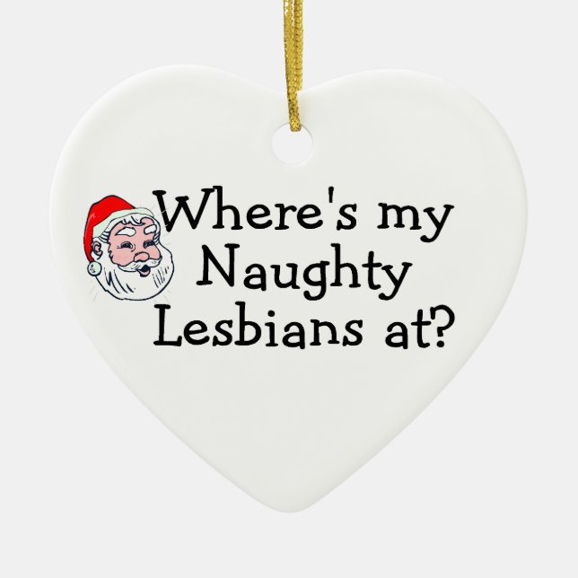 Lesbisches Weihnachten Keramikornament (Vorne)