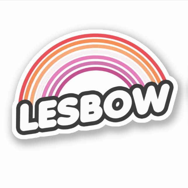Lesbow - Sunset Aufkleber (Vorderseite)