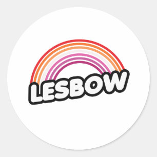 Lesbow - Sunset Runder Aufkleber