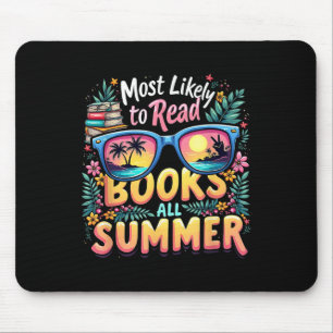 Lese Bücher den ganzen Sommer über am wahrscheinli Mousepad