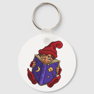 Lese-gnome lustige Schlüsselanhänger