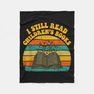 Lese Kinderbücher lustige vintage retro Männer Fleecedecke
