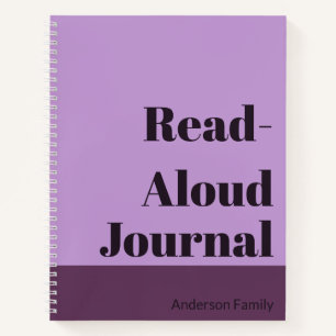 Lese-Lese-Journal für einfache Lavenderfamilie Notizbuch