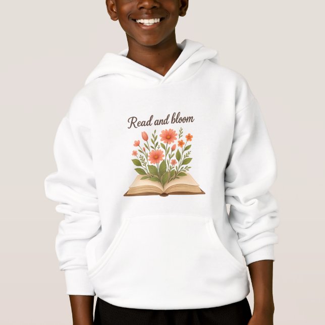 Lese- und Bloom-Kids-Hoodie Hoodie (Vorderseite)