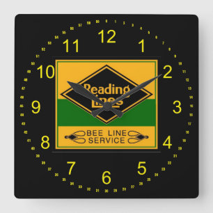 Leseeisenbahn-Linien, Luftlinie-Service-Wand Quadratische Wanduhr