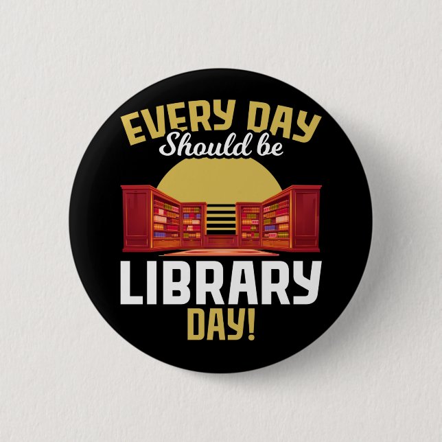 Lesegerät für bibliothekarischen Spaß Button (Vorderseite)