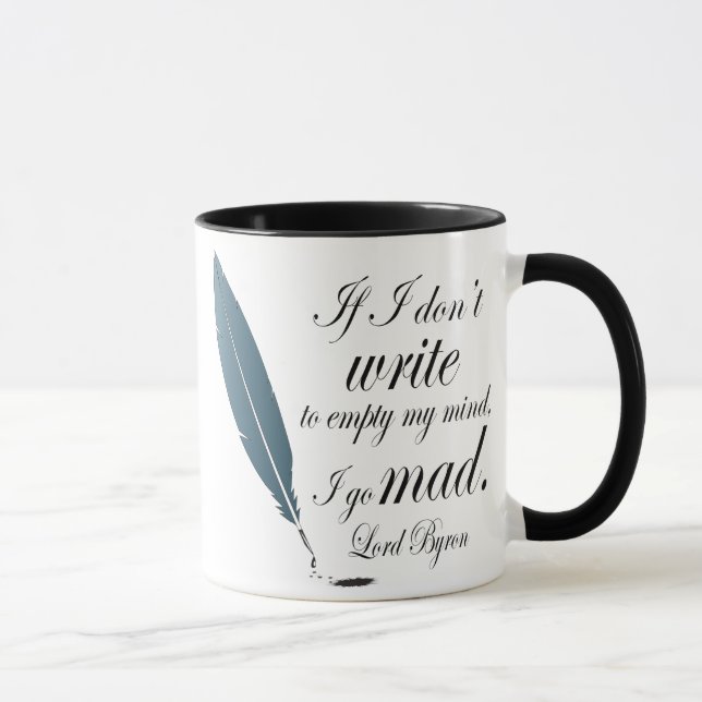 Lesegeschenk Lord-Byron Writing Quote Mug Tasse (Rechts)