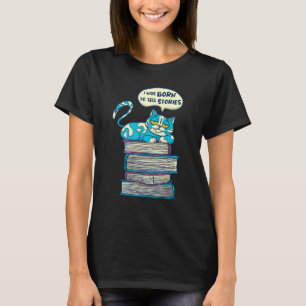 Lesekatzen in der virtuellen Bibliothek T-Shirt