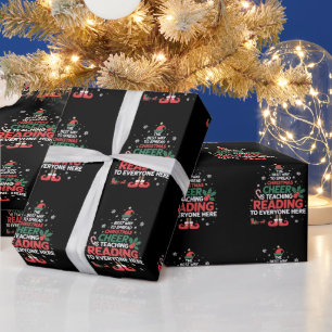 Leselhrer Weihnachtself Xmas Freude  Geschenkpapier