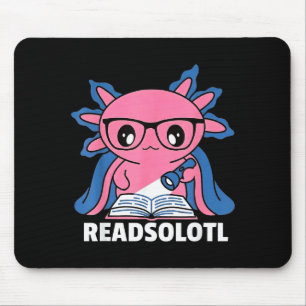 Leseliebhaber Axolotl Buchliebhaber lustiges Lesen Mousepad