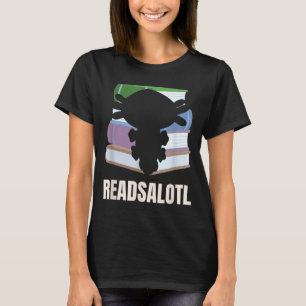 Leselotter lustiger Leser Axolotl Bücherwurm T-Shirt