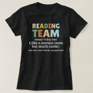 Lesemannschaft-Shirt, Buch-Shirt, Lesender Lehrer T-Shirt