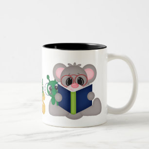 LesemäuseCartoon-Kaffee-Tasse Zweifarbige Tasse