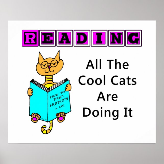 Lesen, alle Coolen Katzen machen es Poster (Vorne)