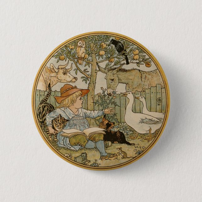 Lesen an die Tiere Button (Vorderseite)