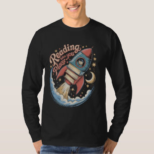 Lesen bringt dich an Orte Retro Buch Rakete T-Shirt