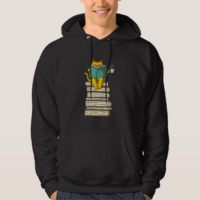 Lesen Cat Funny Book & Tee (Vorderseite)