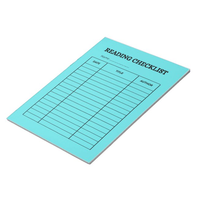 LESEN-CHECKLISTE NOTIZBLOCK (angewinkelt)