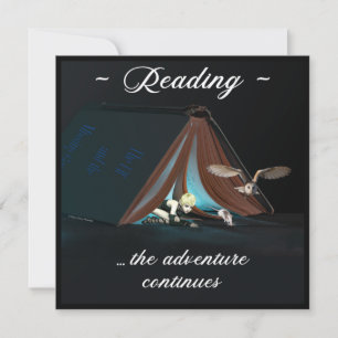 Lesen, das Abenteuer geht weiter Dankeskarte