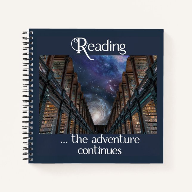 Lesen ...das Adventure Continue-Notebook Notizbuch (Vorderseite)