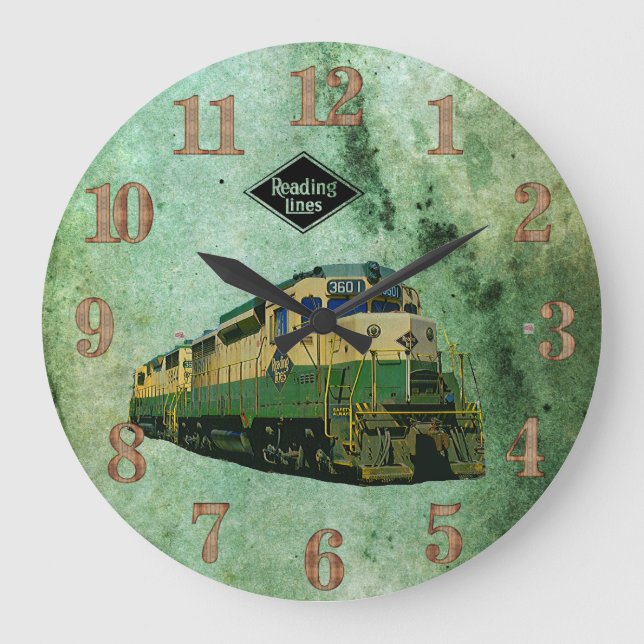 Lesen der Eisenbahn GP-30 #3601    Große Wanduhr (Vorderseite)