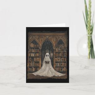 Lesen der Ghost Library Halloween Librarian Book L Karte
