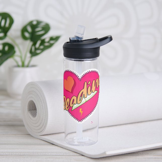 Lesen der Liebe Buch Herz Süß Niedlicher Spaß Trinkflasche (Yoga)