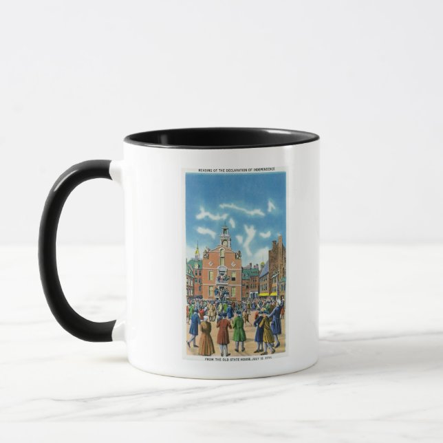 Lesen der Unabhängigkeitserklärung Tasse (Links)