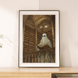 Lesen der Vintagen antiken Bücherbibliothek Kunst Poster