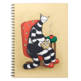 Lesen des Katalogbuches Notizblock