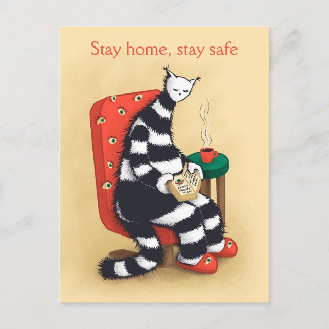 Lesen des Katalogbuches Postkarte (Vorderseite)