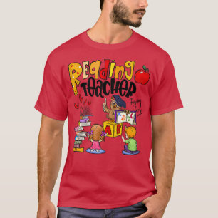 Lesen des Lehrerbuchs Lover Funny Teacher Zurück z T-Shirt