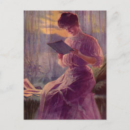 Lesen durch Mondlicht Postkarte