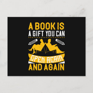 Lesen - Ein Buch ist ein Geschenk, das man öffnen  Postkarte