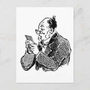 Lesen einer Postkarte