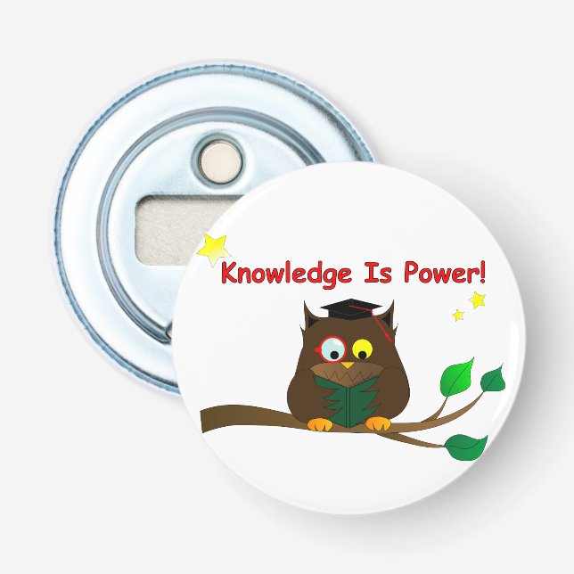 Lesen eines klugen Owl Flaschenöffner (Vorderseite)