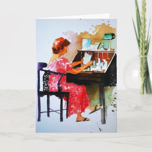 Lesen Ihrer Liebe Letters Grußkarte Karte (Vorderseite)