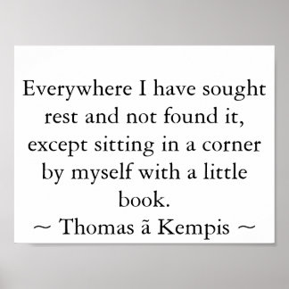 Lesen in einer Ecke Poster