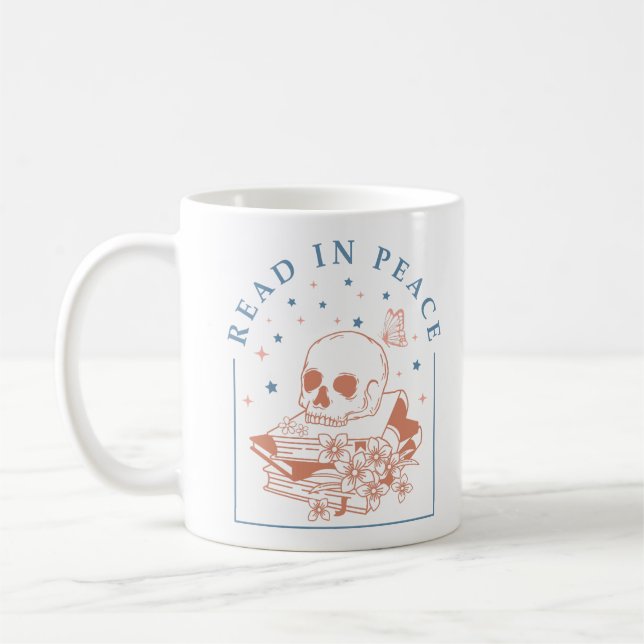 Lesen in Frieden Kaffeetasse (Links)