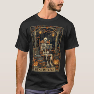 Lesen in Peace Skeleton Halloween Las Banned Books T-Shirt