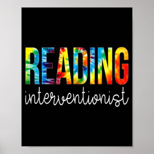 Lesen Interventionist Tie Dye Wertschätzung zurück Poster
