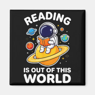 Lesen ist aus dieser Welt Weltraum-Astronauten-Buc Magnet