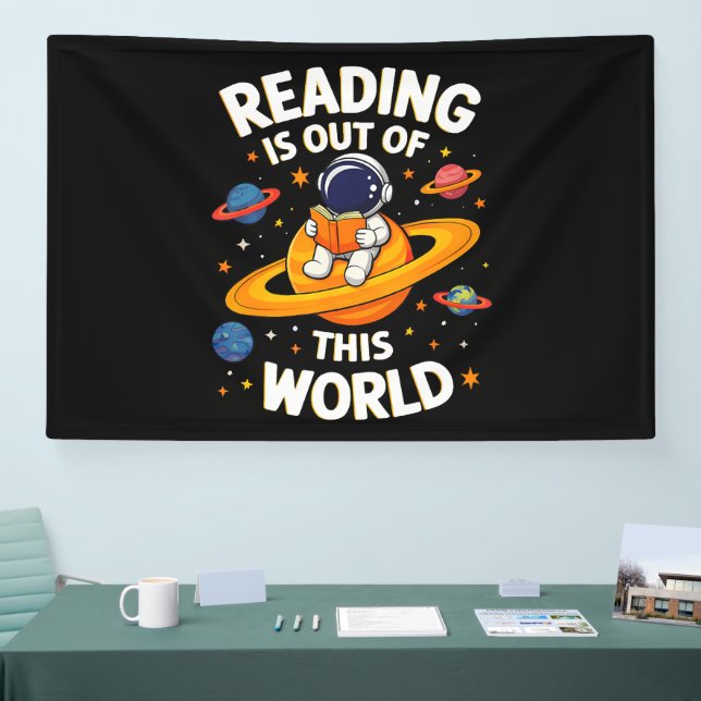 Lesen ist außerirdisch banner (Messe)