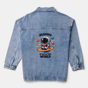 Lesen ist außerirdisch jeansjacke
