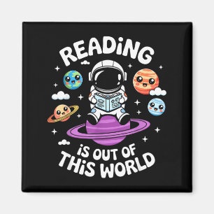 Lesen ist außerirdisch lustige Bücher Magnet
