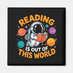 Lesen ist außerirdisch lustige Weltraum-Bücher Magnet
