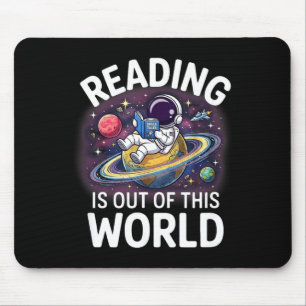 Lesen ist außerirdisch lustige Weltraum-Bücher Mousepad