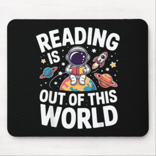 Lesen ist Außerirdisch Lustige Weltraum-Bücher Mousepad