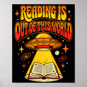 Lesen ist außerirdischer Buchliebhaber aus dieser  Poster